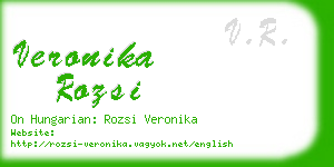 veronika rozsi business card